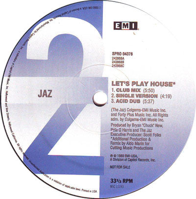 The Jaz : Buss The Speaker / Let's Play House (12", Promo)