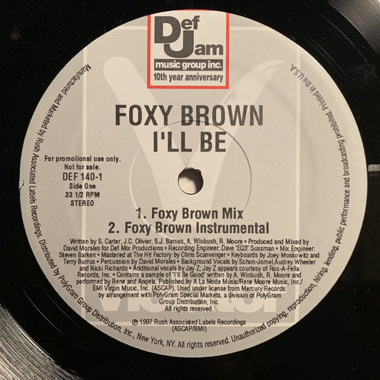 Foxy Brown : I'll Be (The David Morales Mixes) (12", Promo)