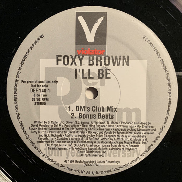 Foxy Brown : I'll Be (The David Morales Mixes) (12", Promo)
