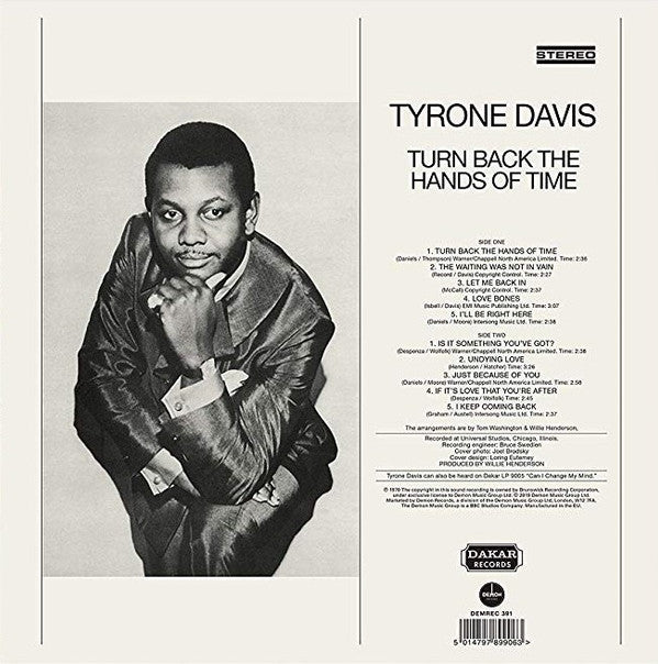 Tyrone Davis : Turn Back The Hands Of Time (LP, Album, RE)