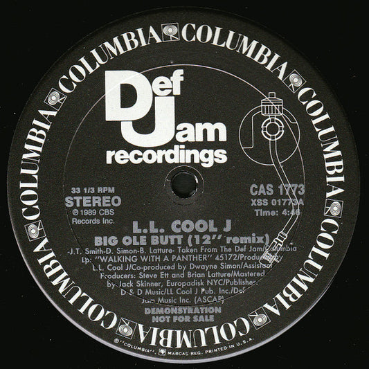 LL Cool J : Big Ole Butt (12", Promo)
