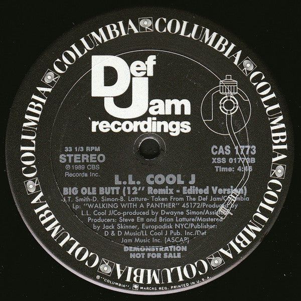 LL Cool J : Big Ole Butt (12", Promo)