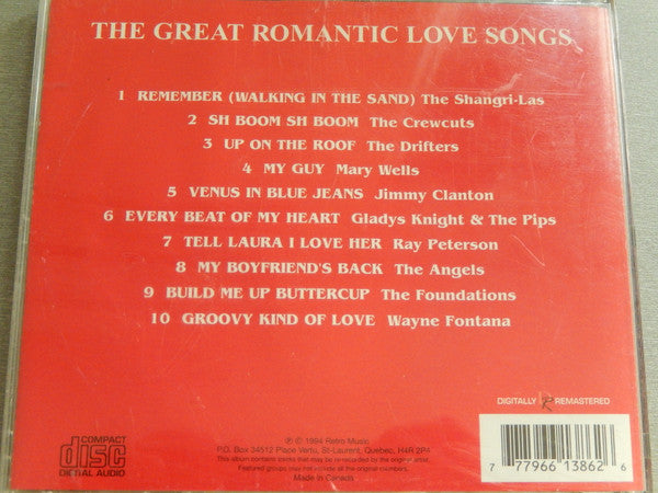 Various : The Great Romantic Love Songs (CD, Comp)