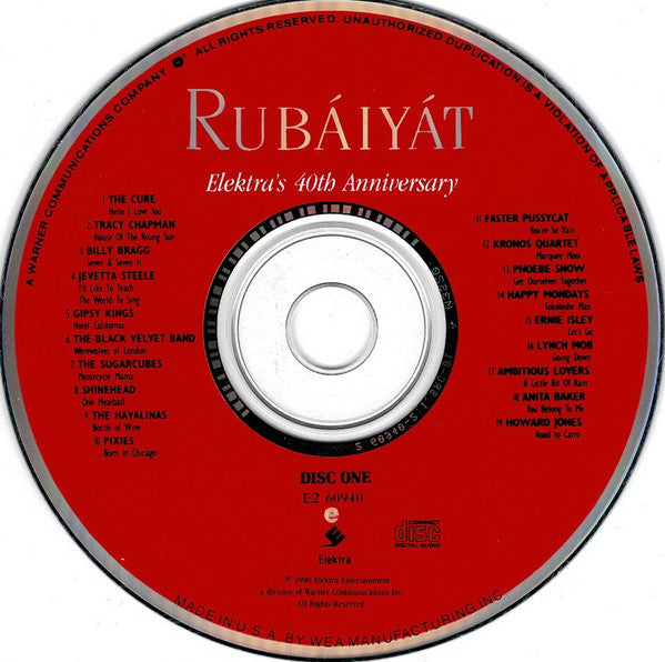Various :  Rubáiyát (Elektra's 40th Anniversary) (2xCD, Album)