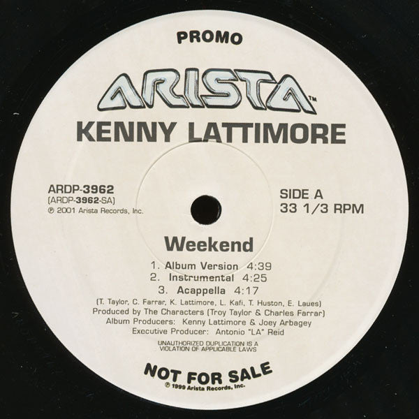 Kenny Lattimore : Weekend (12", Promo)