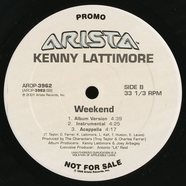 Kenny Lattimore : Weekend (12", Promo)