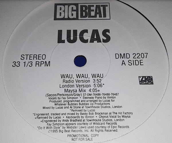 Lucas (2) : Wau Wau Wau (12", Promo)