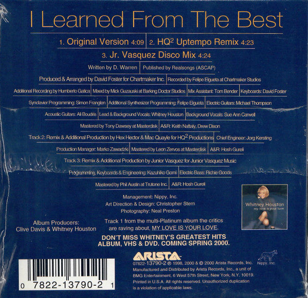 Whitney Houston : I Learned From The Best (CD, Single, Car)