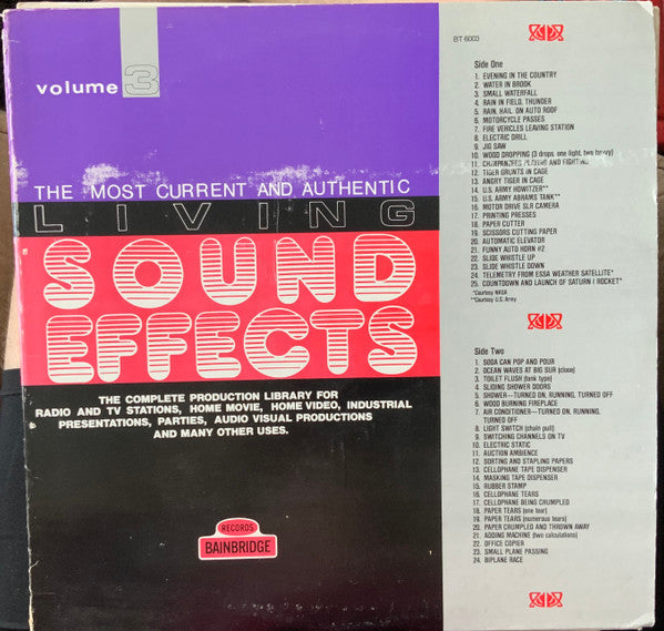 Various : The Most Current And Authentic Living Sound Effects (Vol. 3) (LP)
