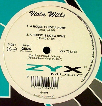 Viola Wills : A House Is Not A Home (12")