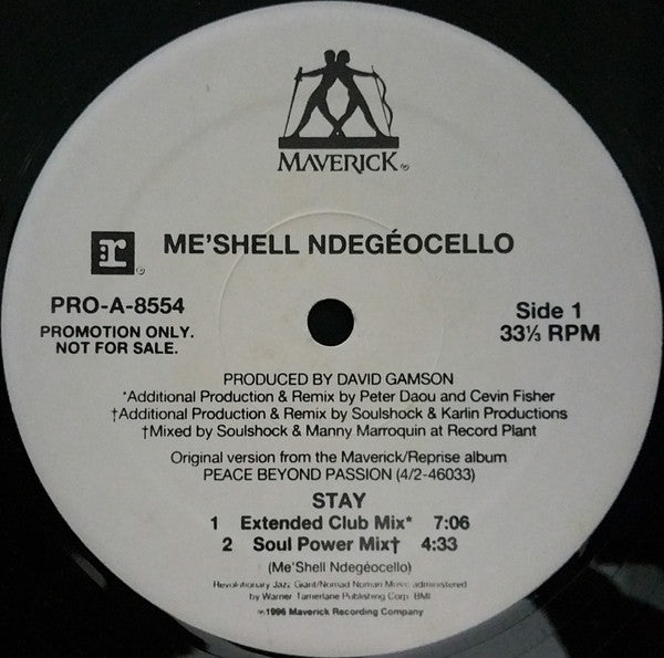 Me'Shell NdegéOcello : Stay (2x12", Promo)