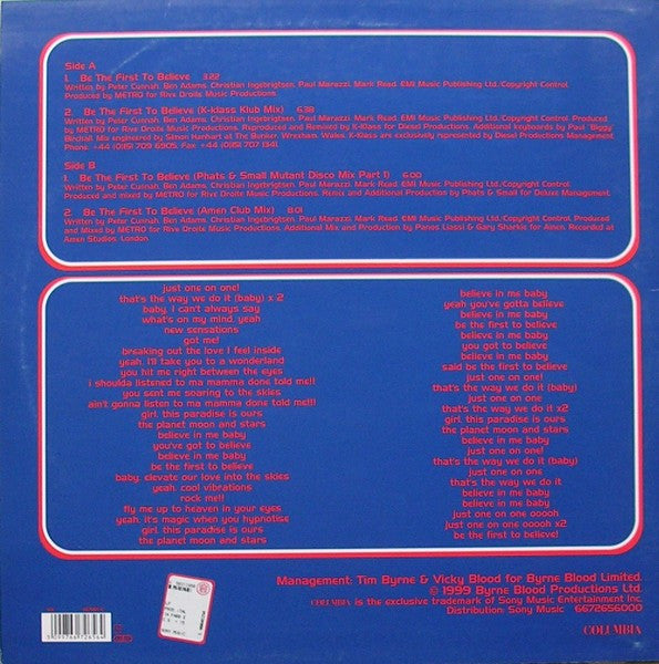 A1 : Be The First To Believe (12")