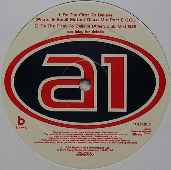 A1 : Be The First To Believe (12")