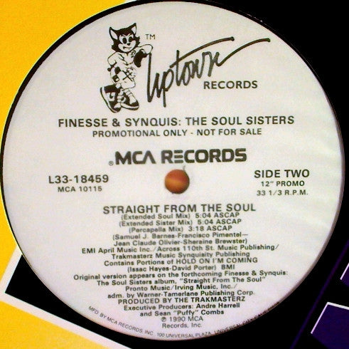 Finesse & Synquis : Straight From The Soul (12", Single, Promo)