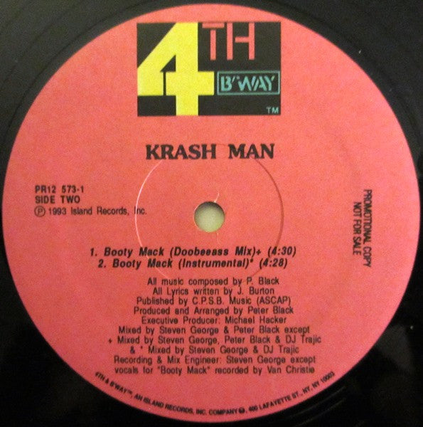 Krash Man : Booty Mack (12", Promo)