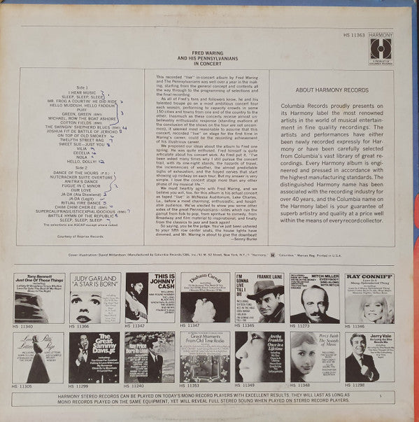 Fred Waring & The Pennsylvanians : In Concert (LP)