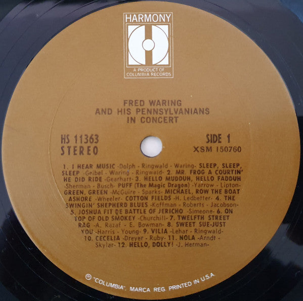 Fred Waring & The Pennsylvanians : In Concert (LP)