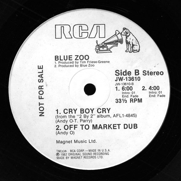 Blue Zoo : Cry Boy Cry (12", Promo)