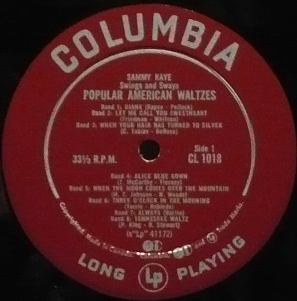 Sammy Kaye : Popular American Waltzes (LP, Album, Mono)
