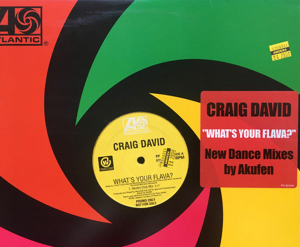 Craig David : What's Your Flava? (12", Promo)