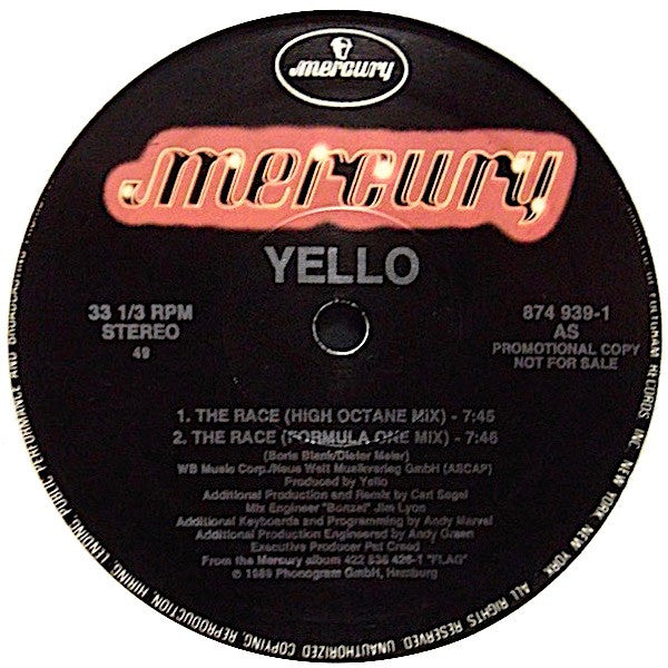 Yello : The Race (12", Promo)