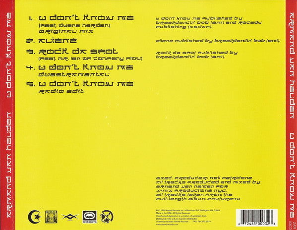 Armand Van Helden : U Don't Know Me (CD, Maxi)