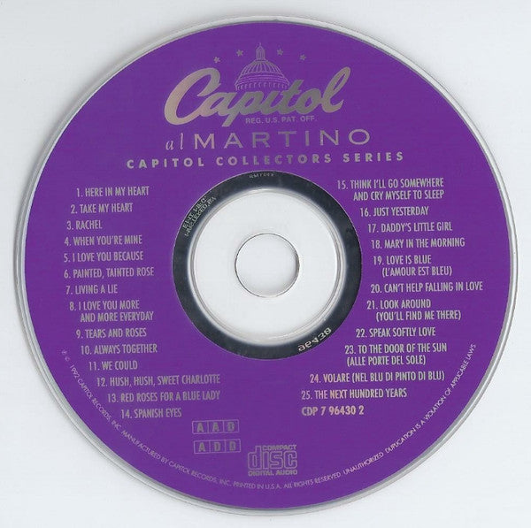 Al Martino : Capitol Collectors Series (CD, Comp, Mono, RE)