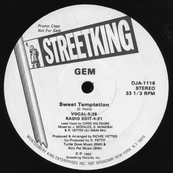 Gem (4) : Sweet Temptation (12", Promo)