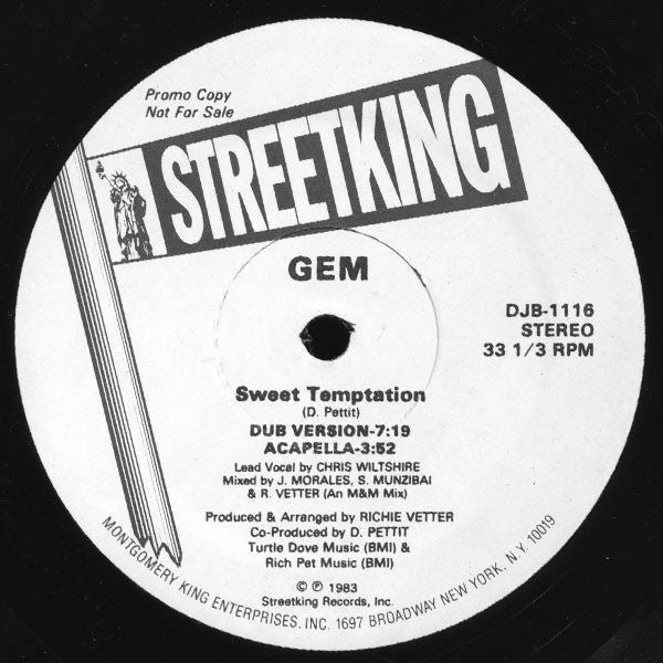 Gem (4) : Sweet Temptation (12", Promo)