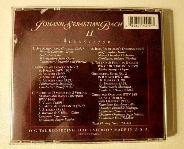 Johann Sebastian Bach : Bach II (CD, Comp)