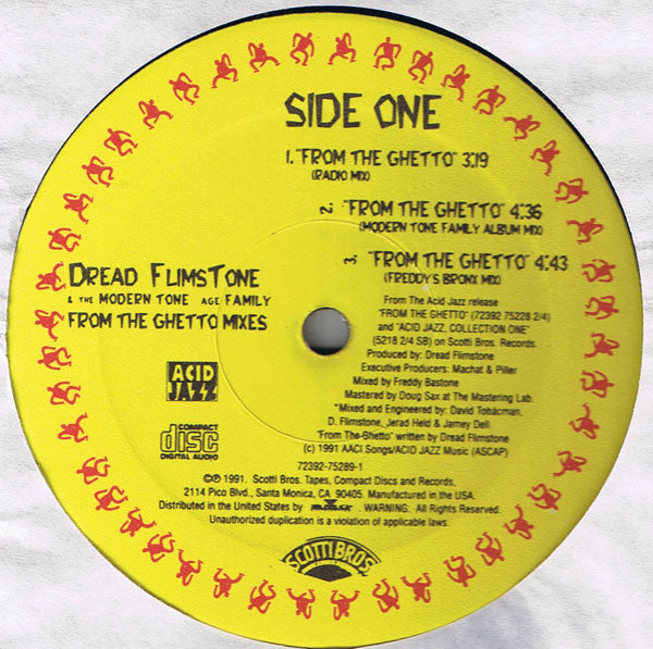 Dread Flimstone And The Modern Tone Age Family : From The Ghetto Mixes (12")