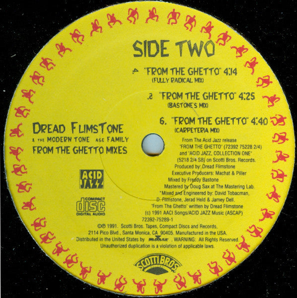 Dread Flimstone And The Modern Tone Age Family : From The Ghetto Mixes (12")