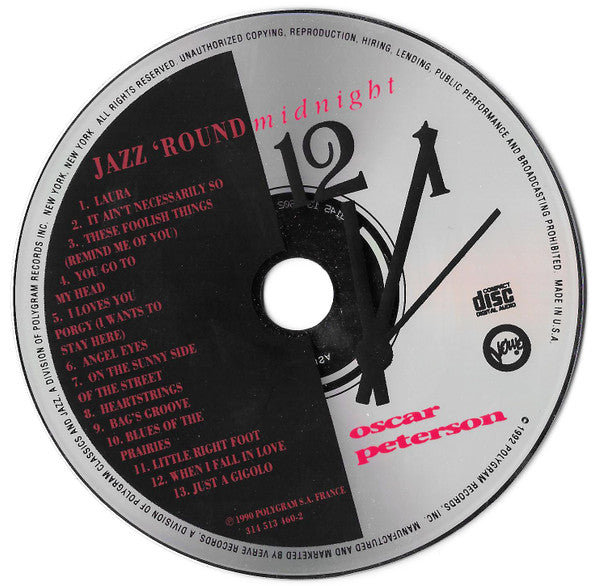 Oscar Peterson : Jazz 'Round Midnight (CD, Comp)
