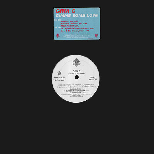 Gina G : Gimme Some Love (12", Promo)