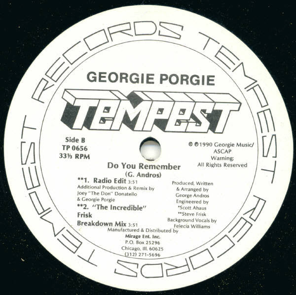 Georgie Porgie : Do You Remember (12")