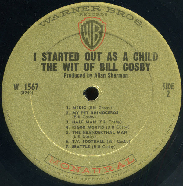 Bill Cosby : I Started Out As A Child (LP, Album, Mono, RP, San)