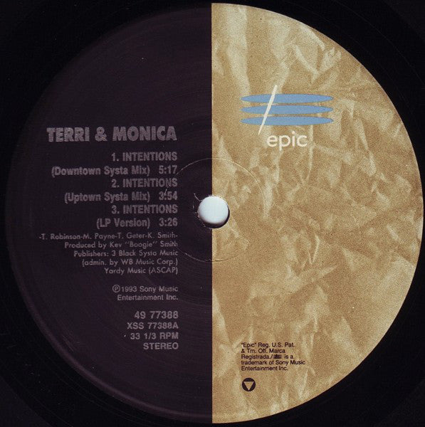 Terri & Monica : Intentions (12")