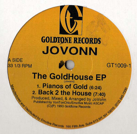 Jovonn : The Goldhouse EP (12", EP)