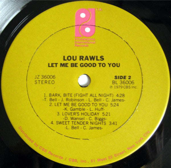 Lou Rawls : Let Me Be Good To You (LP, Album)
