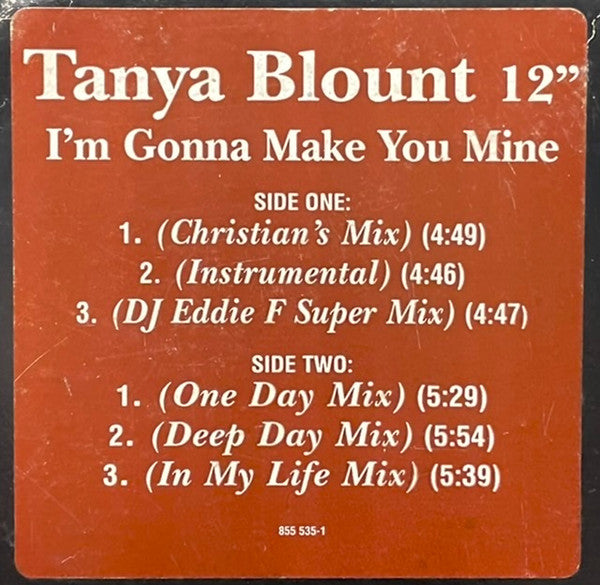Tanya Blount : I'm Gonna Make You Mine (12", Promo)