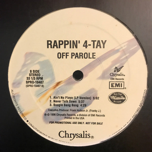 Rappin' 4-Tay : Off Parole (2xLP, Album, Promo)