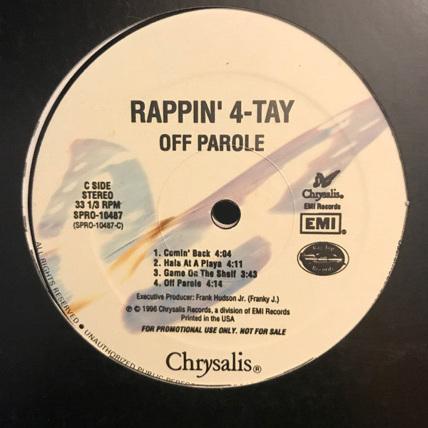 Rappin' 4-Tay : Off Parole (2xLP, Album, Promo)