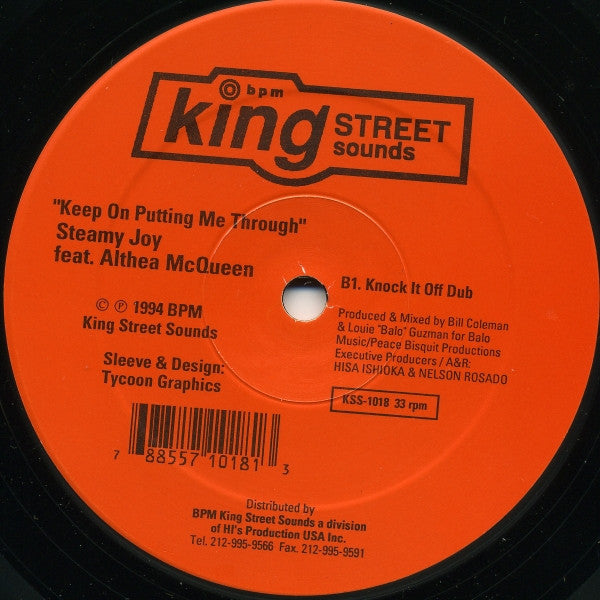 Steamy Joy Feat. Althea McQueen : Keep On Putting Me Through (12")