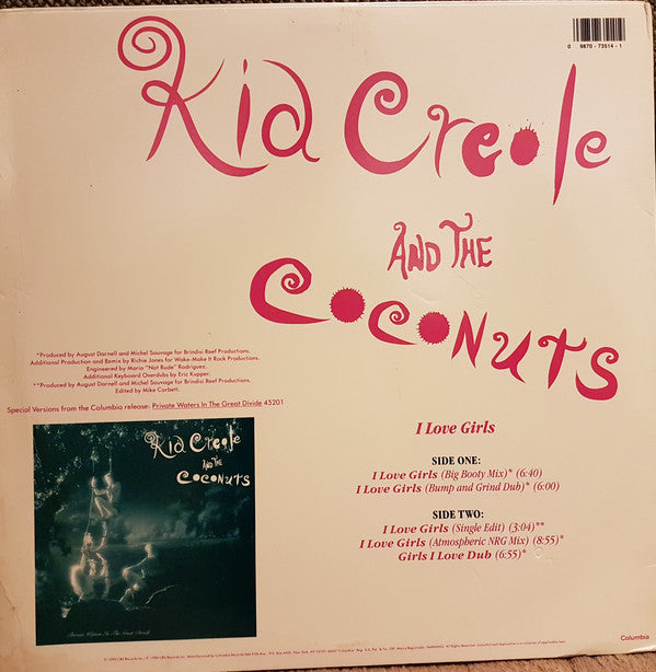 Kid Creole And The Coconuts : I Love Girls (12", EP)