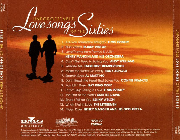 Various : Unforgettable Love Songs Of The Sixties (CD, Comp)