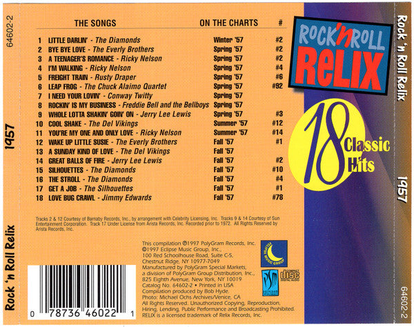 Various : Rock 'N Roll Relix: 1957 (CD, Comp)