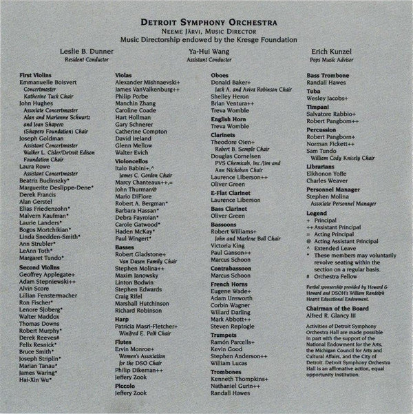 Neeme Järvi & Detroit Symphony Orchestra : Joy! A Celebration of Holiday Music (CD, Album)