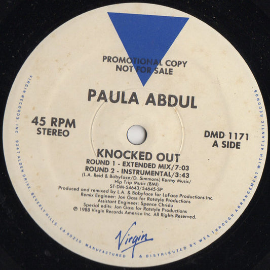 Paula Abdul : Knocked Out (12", Promo, Spe)