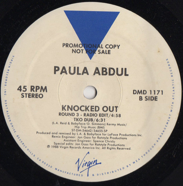 Paula Abdul : Knocked Out (12", Promo, Spe)