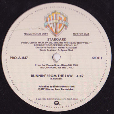 Stargard : Runnin' From The Law (12", Promo)